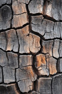 火烧木纹理
