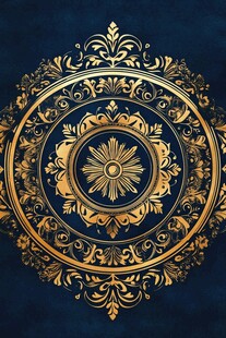 欧式圆形浮雕金花