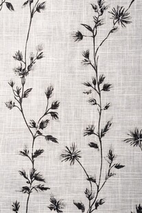 荞麦心竹面缎布绣花草