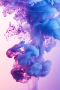 彩色烟雾晕染梦幻墨迹