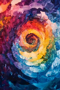 螺旋艺术抽象画油彩
