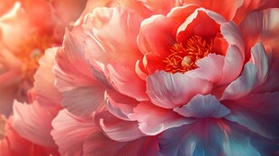 3d牡丹花卉