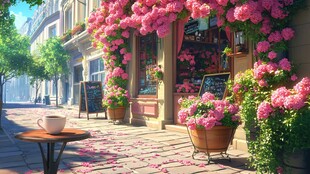 开满鲜花的街道