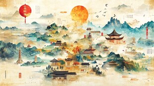 天一阁插画