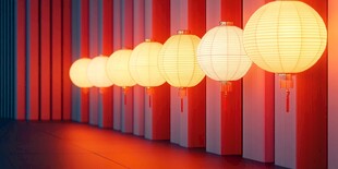灯笼屏风