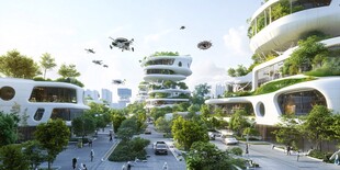 魅力雄安市悬浮岛设计