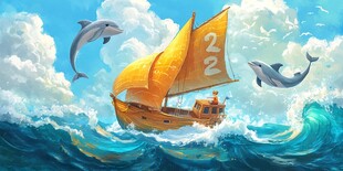 乘风破浪包装插画