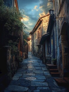 欧美乡村街景