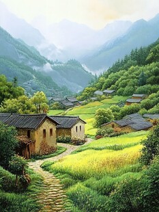 唯美山村图