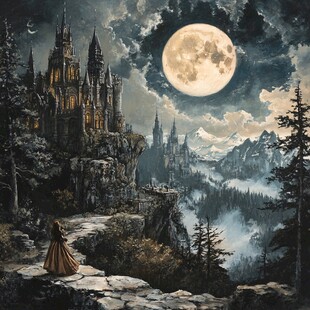 梦幻城堡插画