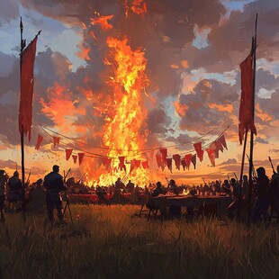 田单破燕火牛阵场景