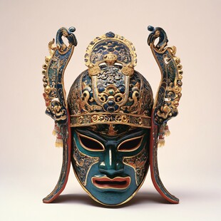 吉祥天母铜面具