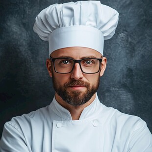 男厨师交叉双臂头像