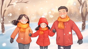 春节家人团聚过年