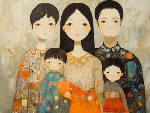 全家福插画