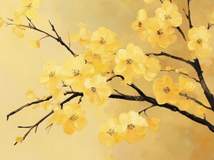 迎春花插画