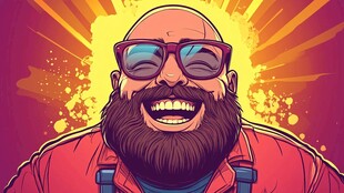 卡通酷潮大叔头像