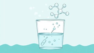 实验飘浮的水