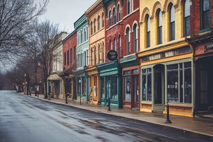 色彩斑斓的小镇