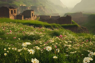 高山下唯美花田