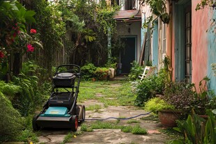 无人打扫的庭院