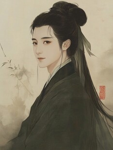 原创手绘古装美男
