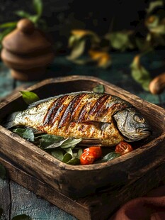 烤鱼高清图