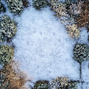 下雪俯拍