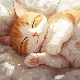 睡觉的大花猫