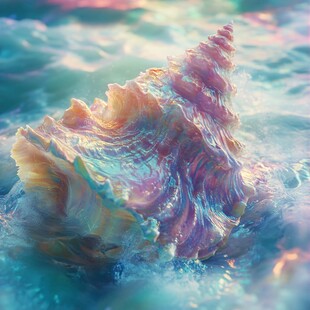 彩色创意海洋流体画