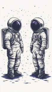 宇航员插画