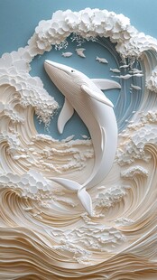 古风海浪包装插画