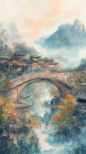 古风场景装饰画