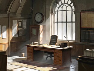 小火车站调度室场景