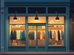 专卖店橱窗服饰专卖店