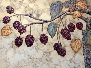 桑葚装饰画