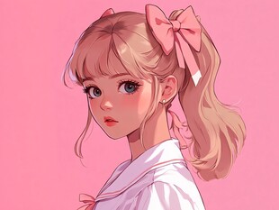 板绘少女插画