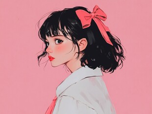 人物粉色治愈系唯美