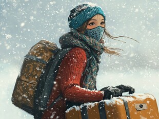 雪中旅游