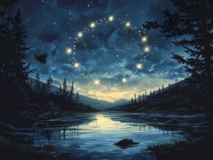 星月河幻想插画