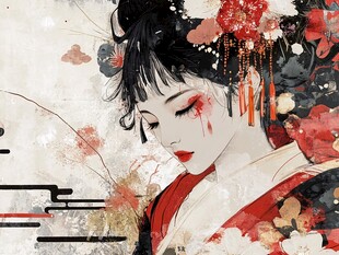 插画艺妓