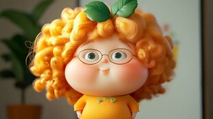 原创手绘榴莲娃娃