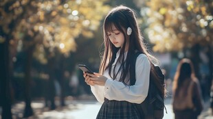 听歌的少女