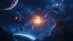 唯美宇宙会议背景