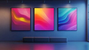 客厅挂画在色渐变