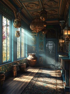 古典宫廷建筑室内