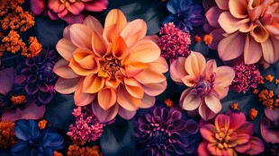 3d立体花壁纸