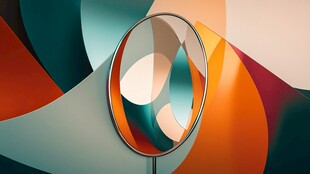 简洁大气拼色曲线纹理