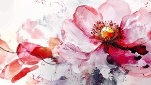 手绘创意百花壁纸