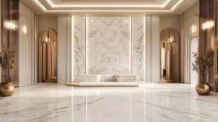 大理石纹金迎宾区